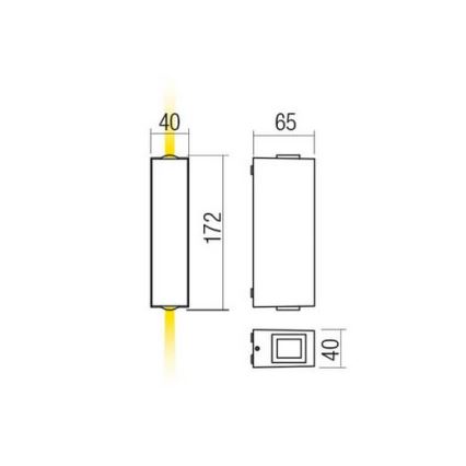 Redo 90424 - LED-Wandleuchte für den Außenbereich ACE LED/5,84W/230V 4000K IP54 braun