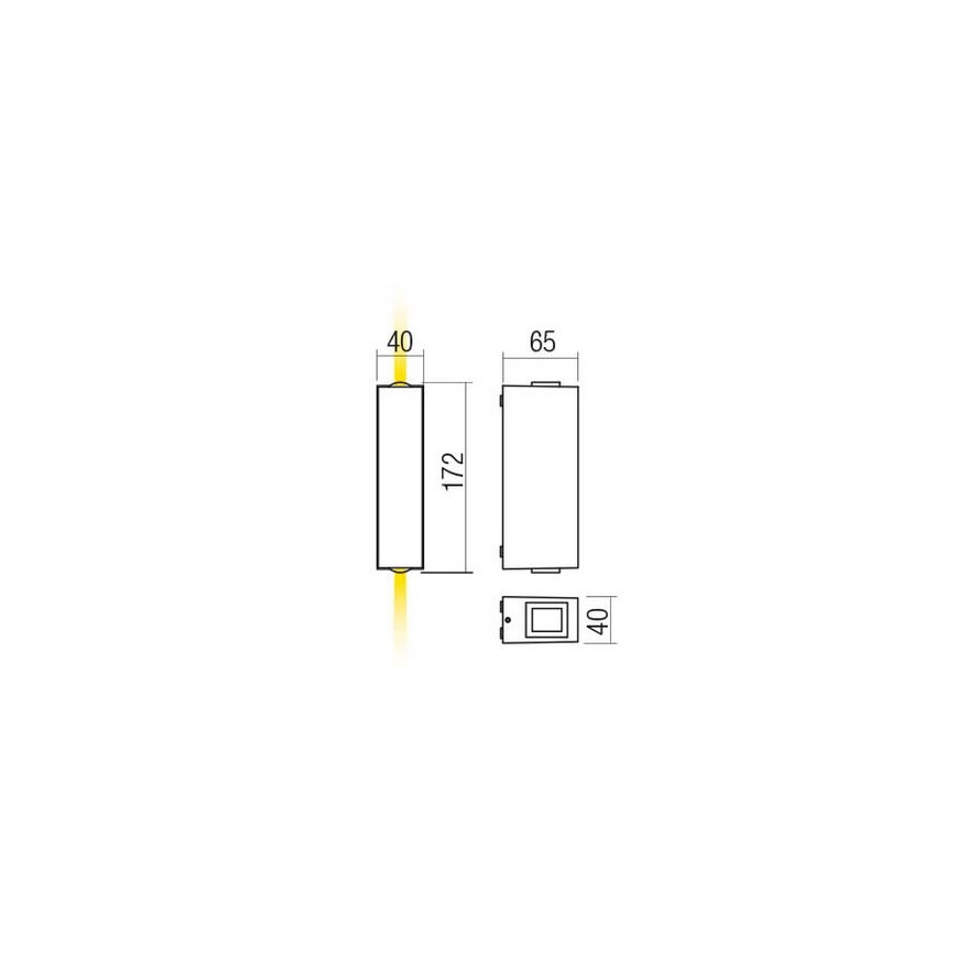 Redo 90424 - LED-Wandleuchte für den Außenbereich ACE LED/5,84W/230V 4000K IP54 braun