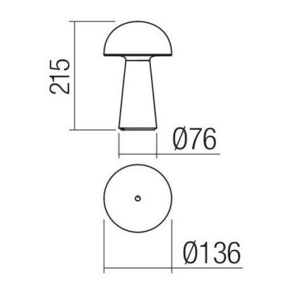 Redo 90438 - dimmbare, berührungsgesteuerte Außenleuchte KIRA LED/4,7W/230V 2200 mAh IP44 weiß