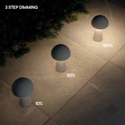 Redo 90439 - Dimmbare Touch-Außenleuchte KIRA, LED/4,7W/230V, 2200 mAh, IP44, schwarz