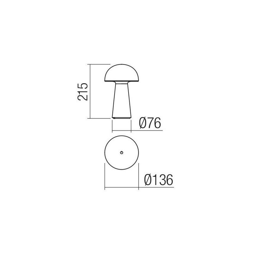 Redo 90439 - Dimmbare Touch-Außenleuchte KIRA, LED/4,7W/230V, 2200 mAh, IP44, schwarz