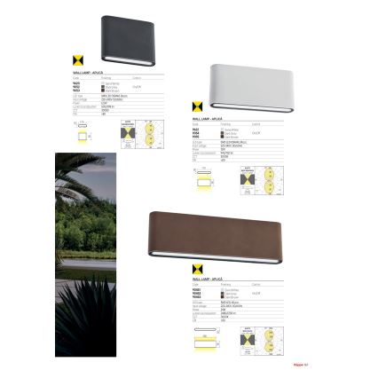 Redo 90452 - LED-Außenwandleuchte KLIPPE LED/24W/230V 3000K IP54 Anthrazit