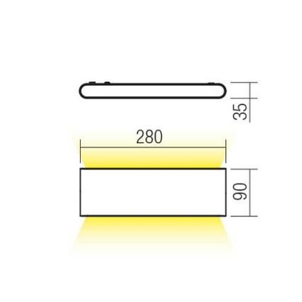 Redo 90452 - LED-Außenwandleuchte KLIPPE LED/24W/230V 3000K IP54 Anthrazit