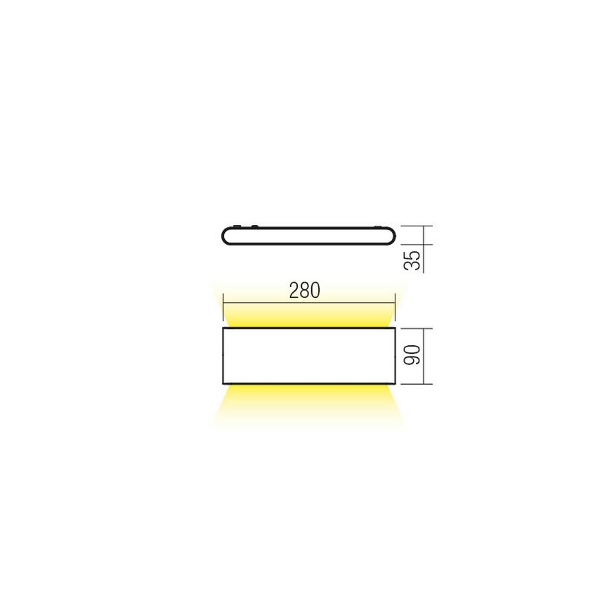 Redo 90452 - LED-Außenwandleuchte KLIPPE LED/24W/230V 3000K IP54 Anthrazit