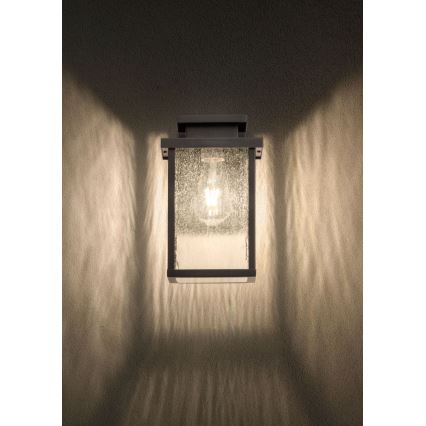 Redo 90462 - Outdoor-Wandleuchte YARD 1xE27/42W/230V IP44 anthrazit