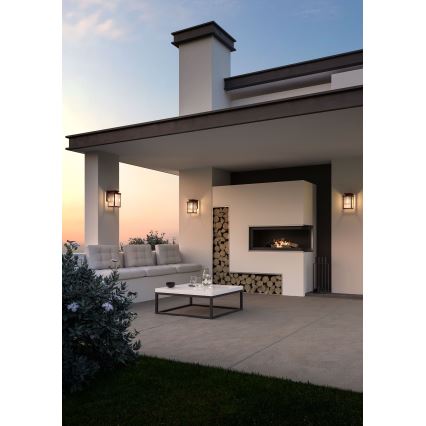 Redo 90463 - Outdoor-Wandleuchte YARD 1xE27/42W/230V IP44 braun