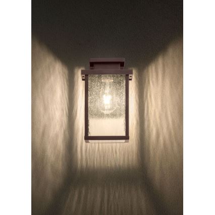Redo 90463 - Outdoor-Wandleuchte YARD 1xE27/42W/230V IP44 braun