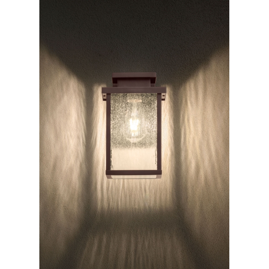 Redo 90463 - Outdoor-Wandleuchte YARD 1xE27/42W/230V IP44 braun