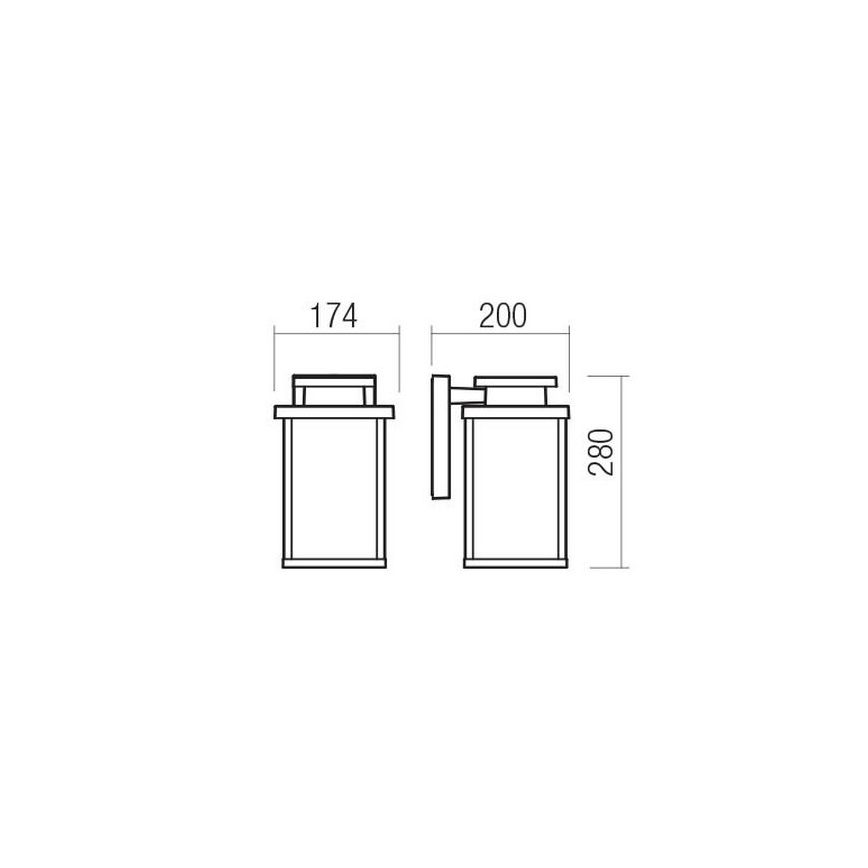 Redo 90463 - Outdoor-Wandleuchte YARD 1xE27/42W/230V IP44 braun