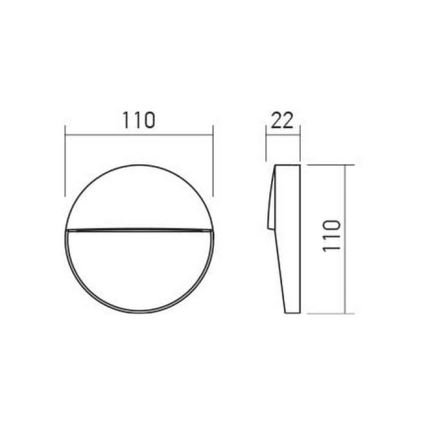 Redo 90472 - LED-Wandleuchte für den Außenbereich LANDER LED/3W/230V IP54 weiß