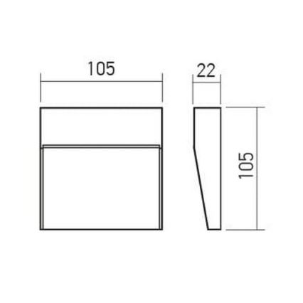 Redo 90475 - LED-Wandleuchte für den Außenbereich LANDER LED/3W/230V IP54 anthrazit