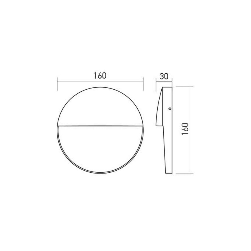 Redo 90477 - LED-Wandleuchte für den Außenbereich LANDER LED/6W/230V IP54 anthrazit
