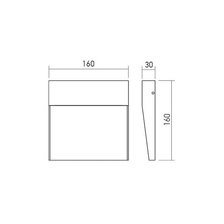 Redo 90479 - LED-Wandleuchte für den Außenbereich LANDER LED/6W/230V IP54 anthrazit