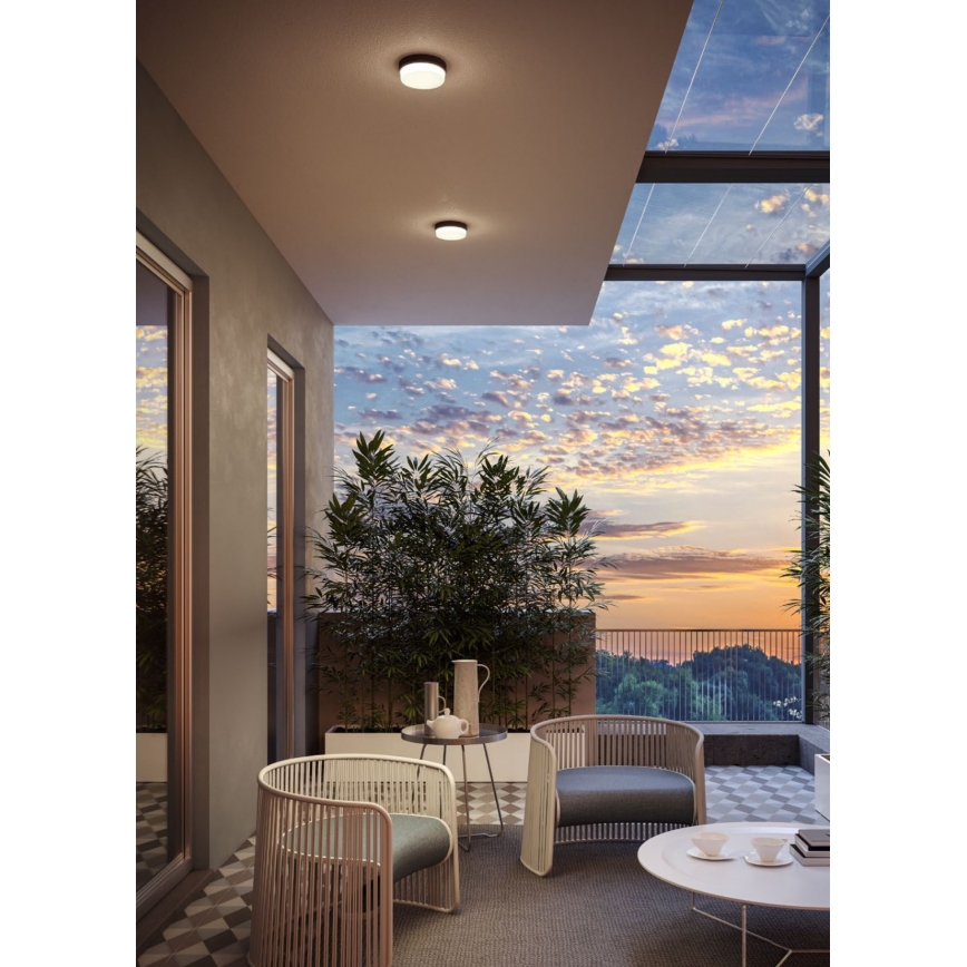 Redo 90516 - LED-Deckenleuchte für den Außenbereich URANIA LED/10W/230V d 16 cm IP65 anthrazit