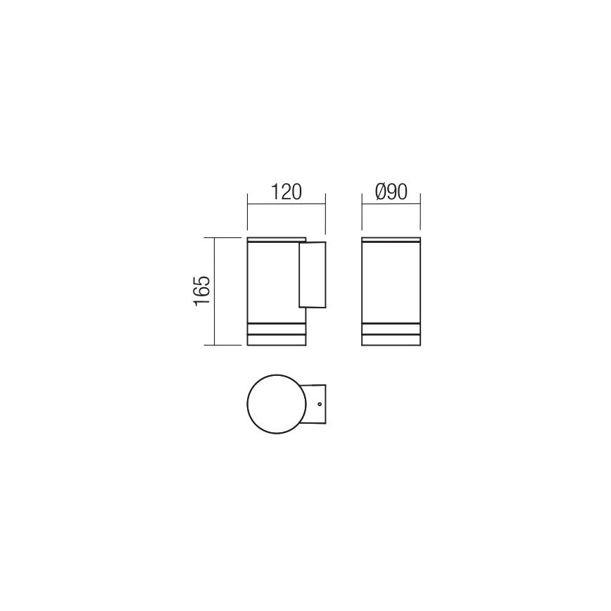 Redo 90517 - Outdoor-Wandleuchte CARGO 1xGU10/28W/230V IP54 anthrazit