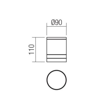 Redo 90519 - Outdoor-Deckenleuchte CARGO 1xGU10/28W/230V IP54 anthrazit
