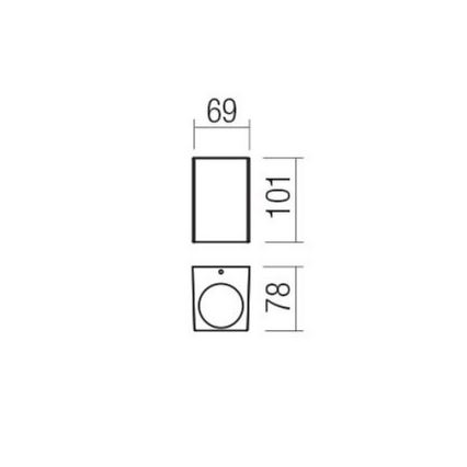 Redo 90528 - LED Außenwandleuchte BRIO LED/6W/230V 3000K IP54 Braun