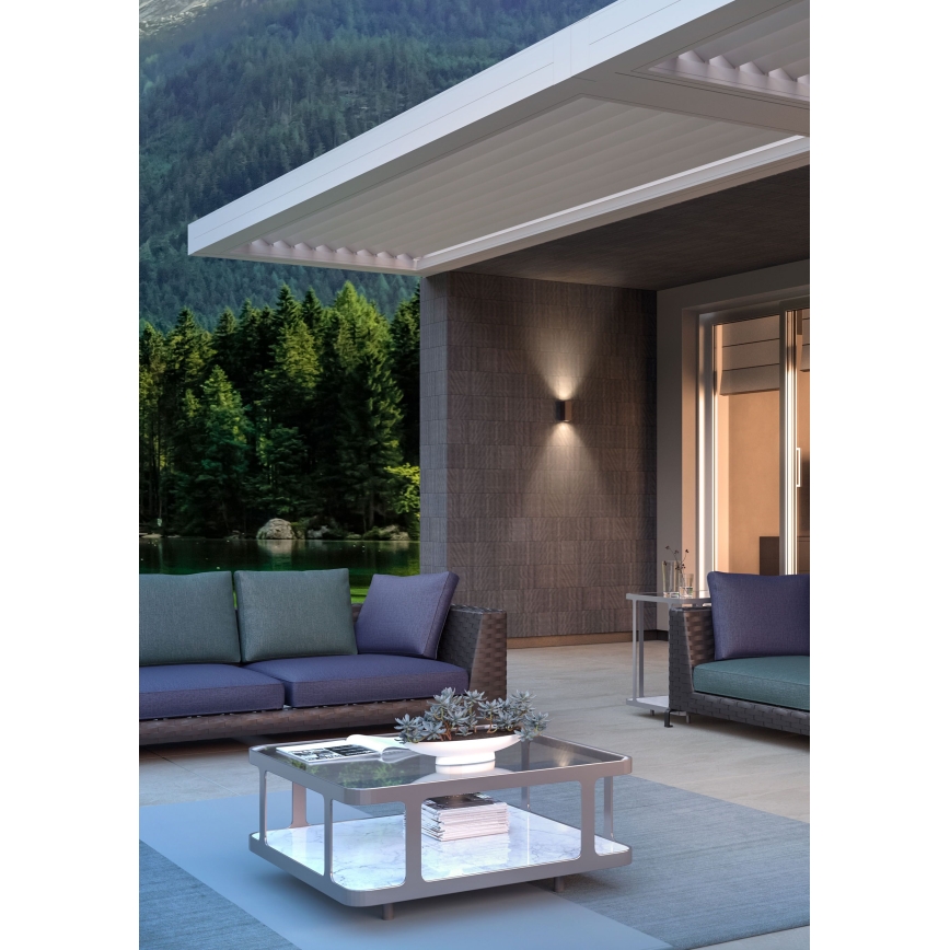 Redo 90531 - LED-Wandleuchte für den Außenbereich BRIO LED/10W/230V 3000K IP54 braun