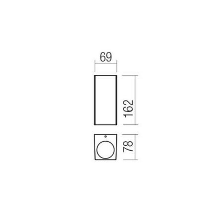 Redo 90531 - LED-Wandleuchte für den Außenbereich BRIO LED/10W/230V 3000K IP54 braun