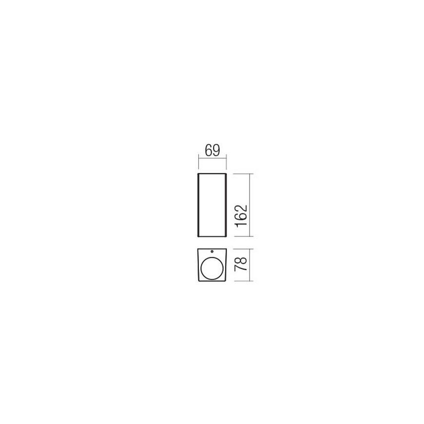 Redo 90531 - LED-Wandleuchte für den Außenbereich BRIO LED/10W/230V 3000K IP54 braun