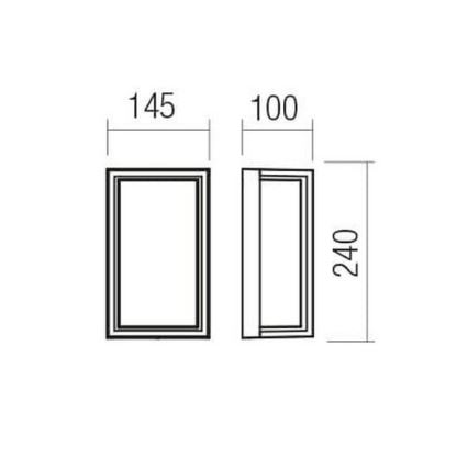 Redo 90533 - LED-Wandleuchte für den Außenbereich QUADRIS LED/12W/230V IP54 anthrazit