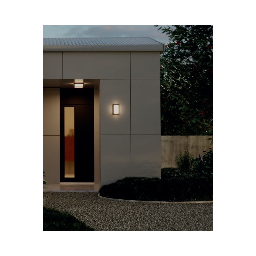 Redo 90534 - LED-Wandleuchte für den Außenbereich QUADRIS LED/12W/230V IP54 braun