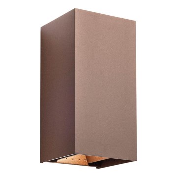 Redo 90554 - LED Außenwandleuchte VARY 2xLED/10W/230V 3000K IP54 braun