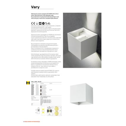 Redo 90554 - LED Außenwandleuchte VARY 2xLED/10W/230V 3000K IP54 braun
