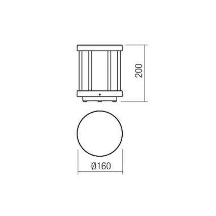 Redo 90577 - LED-Außenleuchte KALEN LED/8W/230V 3000K 20 cm IP65 anthrazit