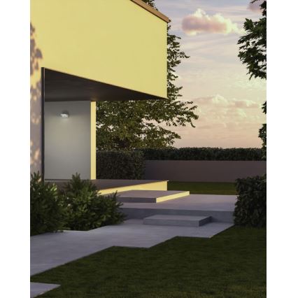 Redo 90587 - LED-Außenwandleuchte mit Sensor FLIP LED/20W/230V 3000K CRI 90 IP54 Anthrazit