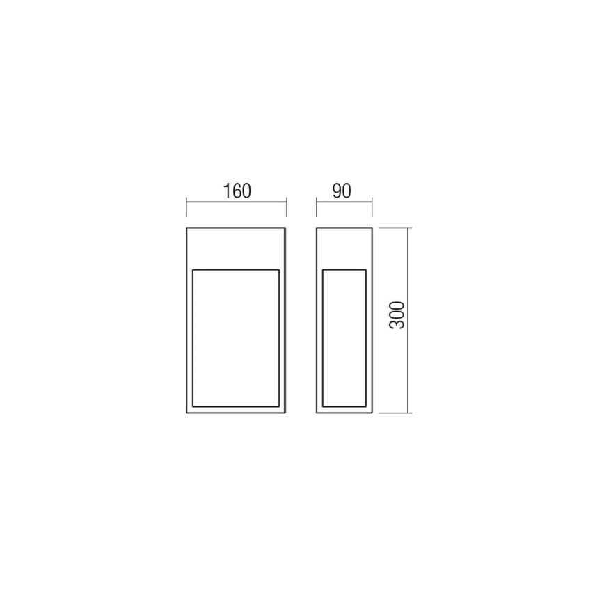 Redo 90603 - LED-Außenwandleuchte STAND LED/20W/230V 3000K CRI 90 IP65 Anthrazit