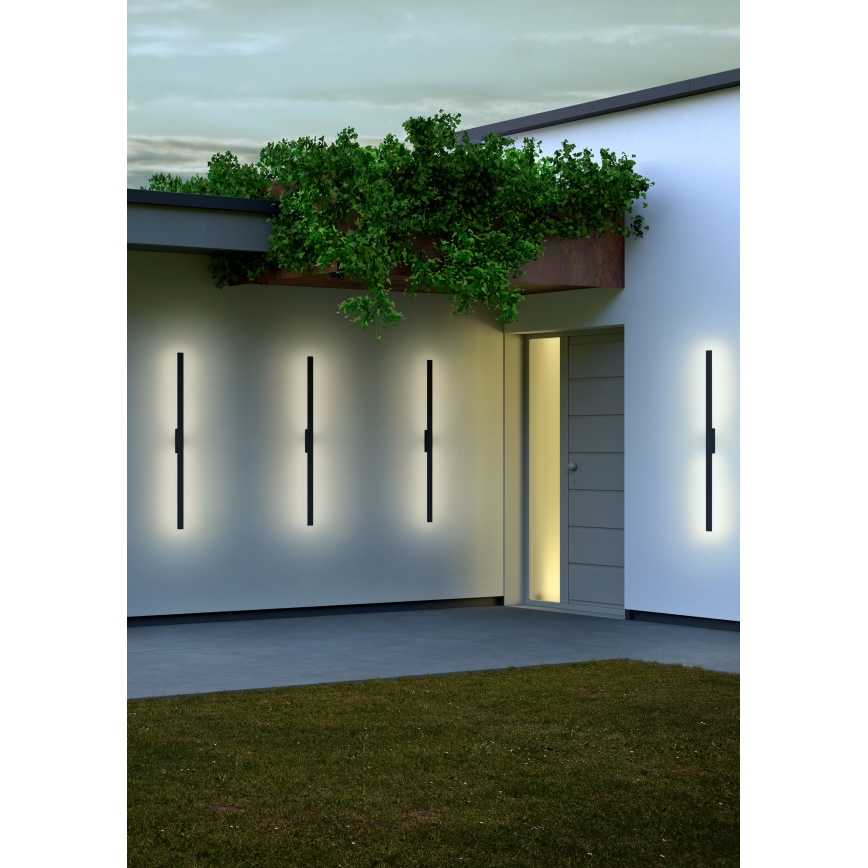 Redo 90625 - LED-Wandleuchte für den Außenbereich REFLEXA LED/24W/230V 3000K 144 cm IP54 schwarz