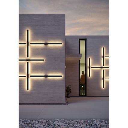 Redo 90625 - LED-Wandleuchte für den Außenbereich REFLEXA LED/24W/230V 3000K 144 cm IP54 schwarz