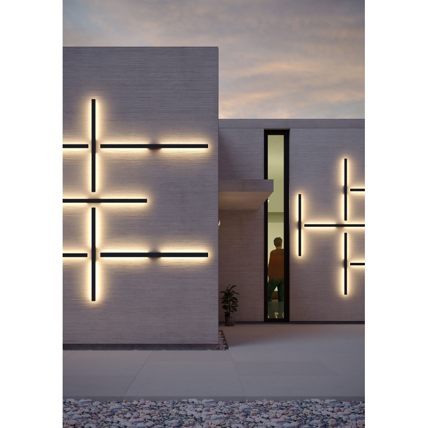 Redo 90625 - LED-Wandleuchte für den Außenbereich REFLEXA LED/24W/230V 3000K 144 cm IP54 schwarz