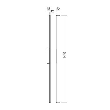 Redo 90625 - LED-Wandleuchte für den Außenbereich REFLEXA LED/24W/230V 3000K 144 cm IP54 schwarz