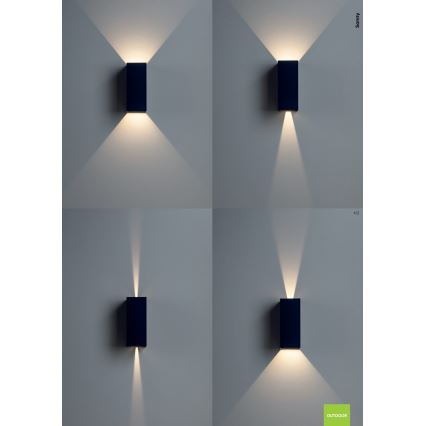 Redo 90635 - LED-Outdoor-Wandleuchte SONNY 2xLED/5W/230V 2200/3000/4000K IP54 weiß