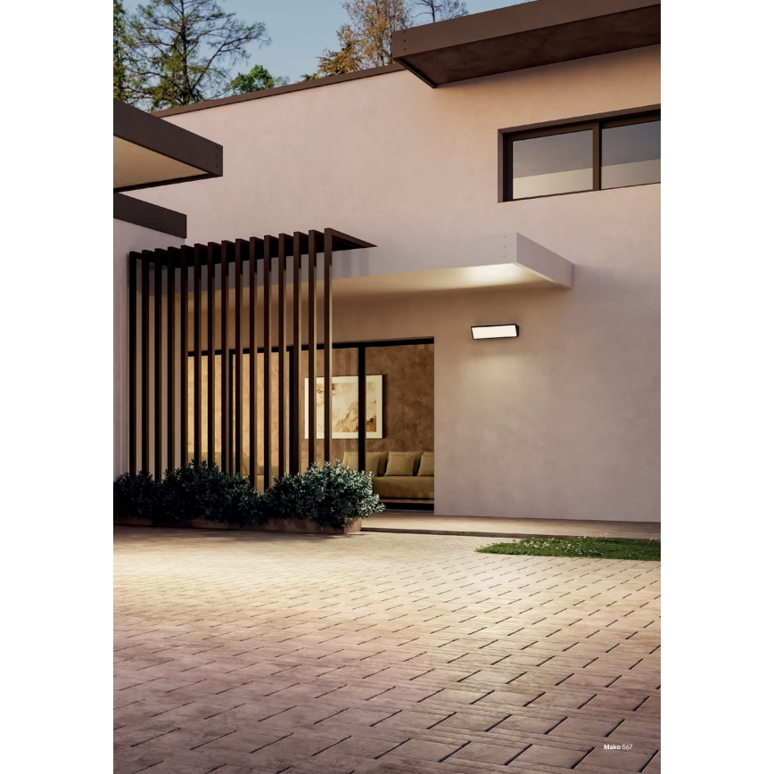 Redo 90678 - LED Außen-Wandleuchte MAKO LED/65W/230V 3000K IP65 Anthrazit