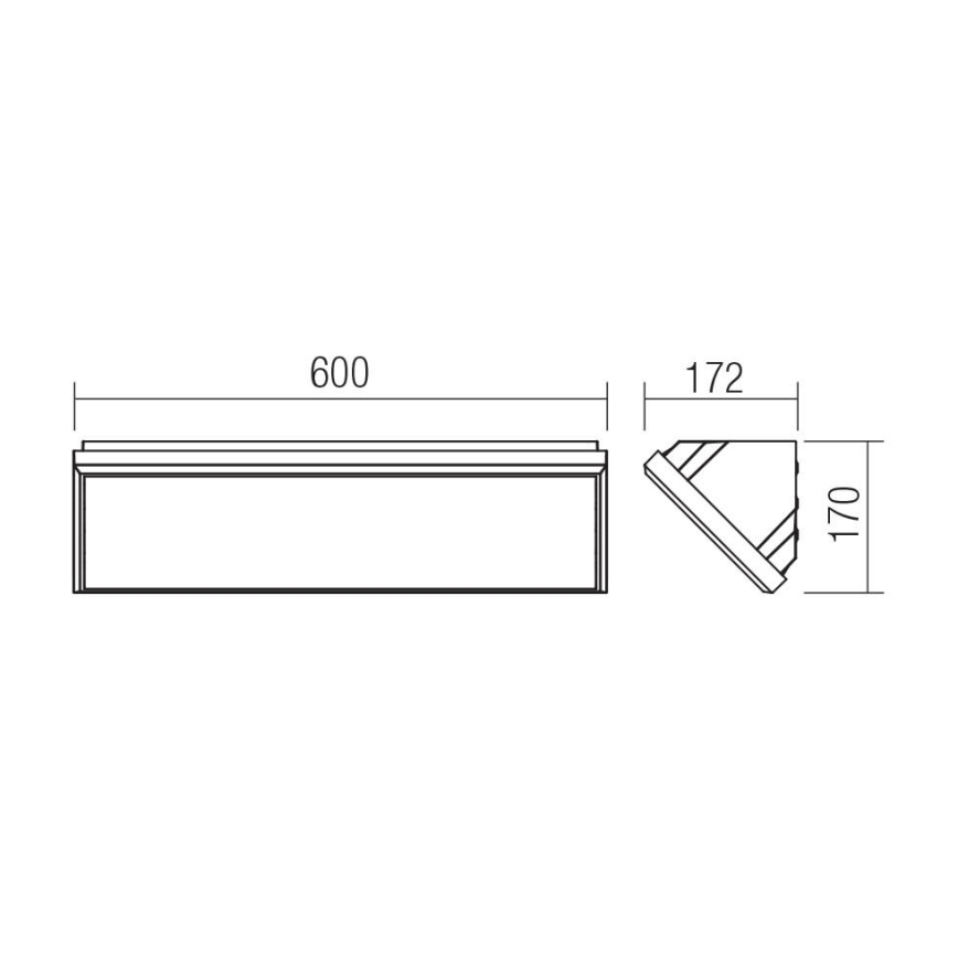 Redo 90678 - LED Außen-Wandleuchte MAKO LED/65W/230V 3000K IP65 Anthrazit