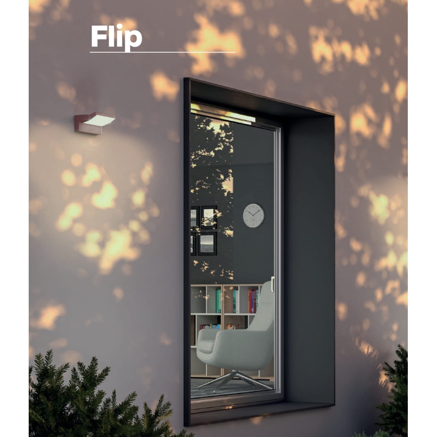 Redo 90716 - LED-Außenwandleuchte FLIP LED/40W/230V 3000/4000/5000K CRI 90 IP54 braun