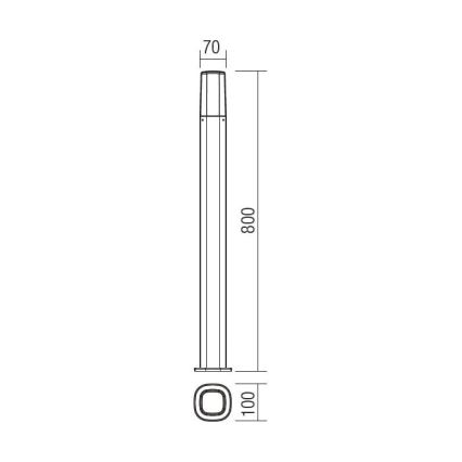 Redo 9078 - Aussenlampe CRAYON 1xE27/42W/230V IP44