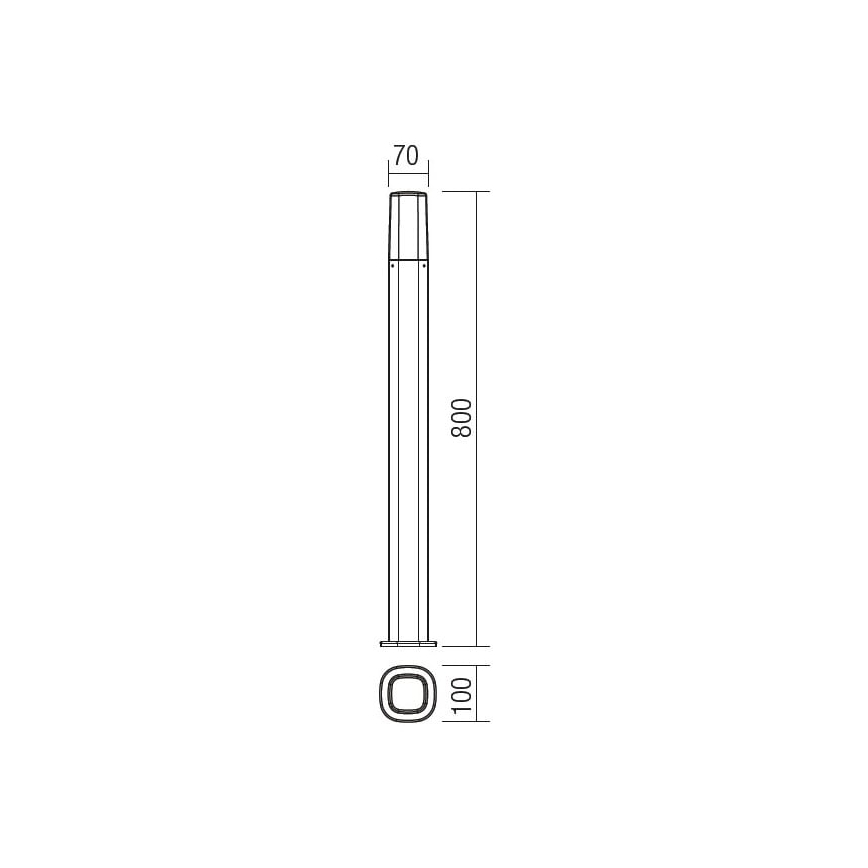 Redo 9078 - Aussenlampe CRAYON 1xE27/42W/230V IP44