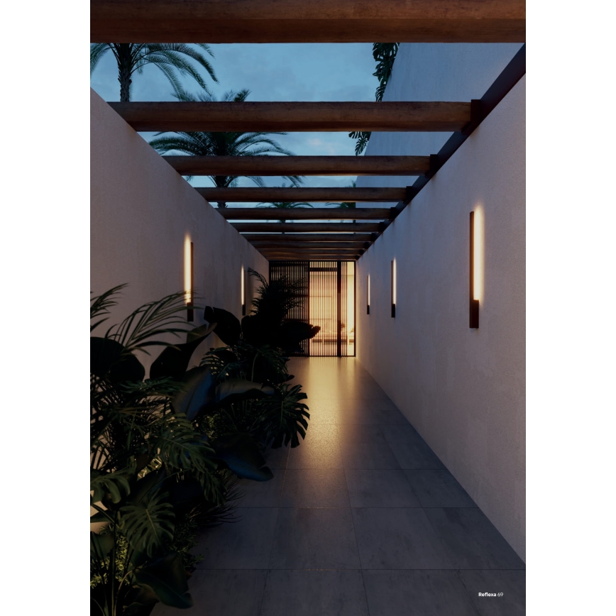 Redo 90872 - LED-Außenwandleuchte REFLEXA LED/6W/230V 3000K 62,1 cm CRI 90 IP54 schwarz