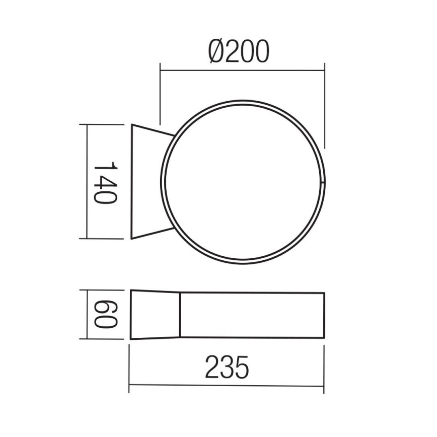 Redo 91063 - LED Außenwandleuchte ONIRO LED/8W/230V 3000K CRI 90 IP65 braun