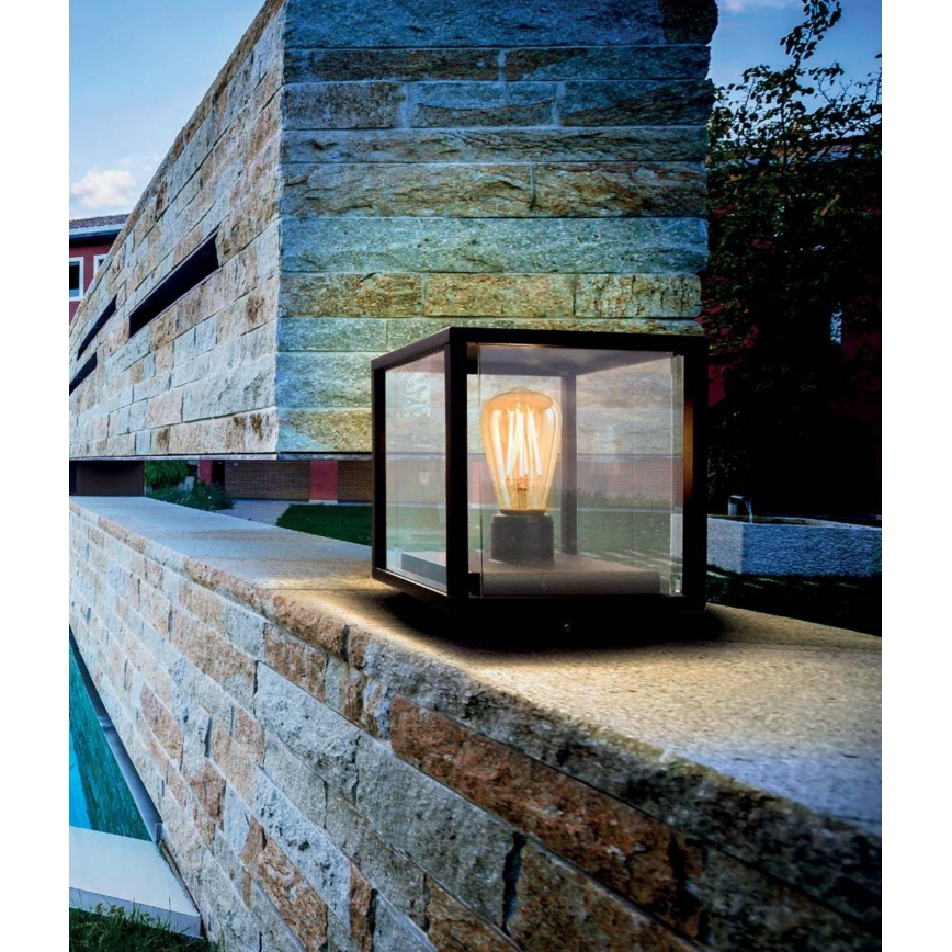 Redo 9109 - Außenleuchte VITRA 1xE27/15W/230V IP54 schwarz