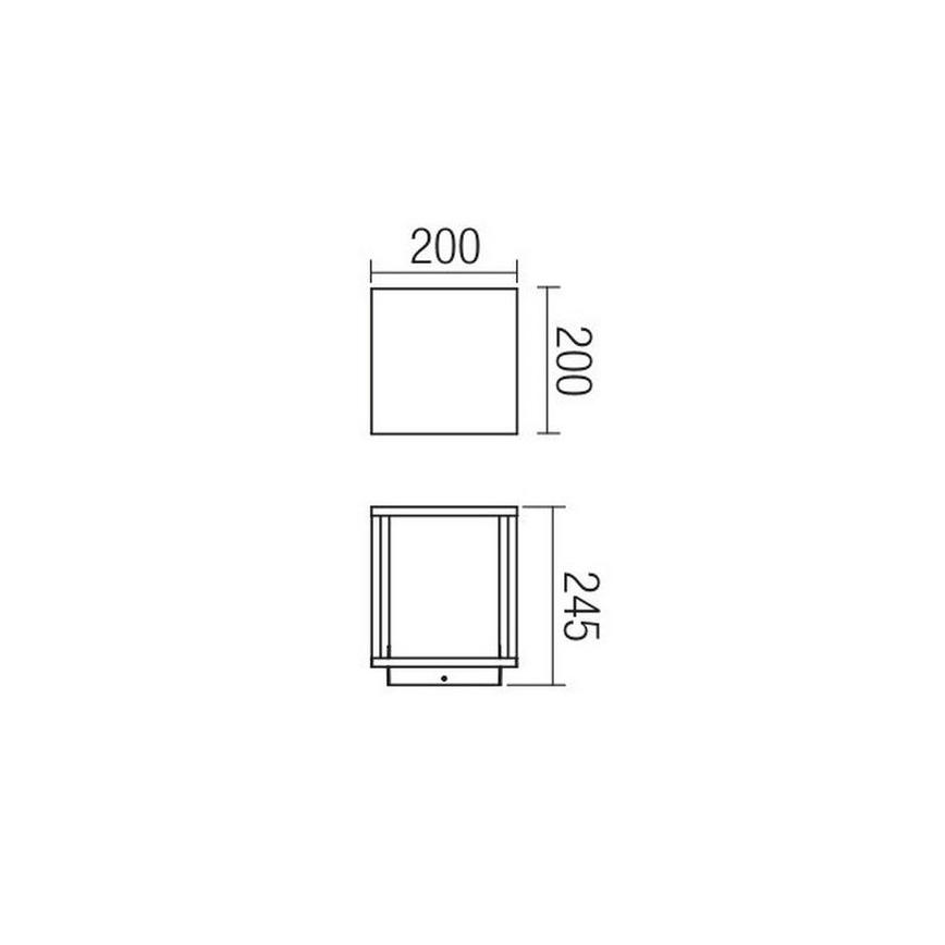 Redo 9109 - Außenleuchte VITRA 1xE27/15W/230V IP54 schwarz