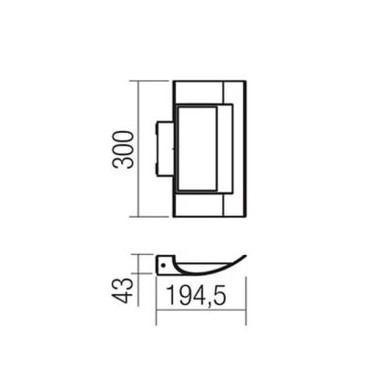 Redo 9112 - LED-Wandleuchte für den Außenbereich VELA LED/24W/230V IP54