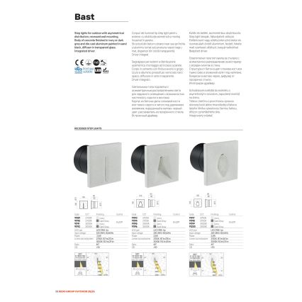 Redo 91196 - LED-Außen-Orientierungsleuchte BAST LED/2,5W/230V 3000K CRI 90 IP65 anthrazit