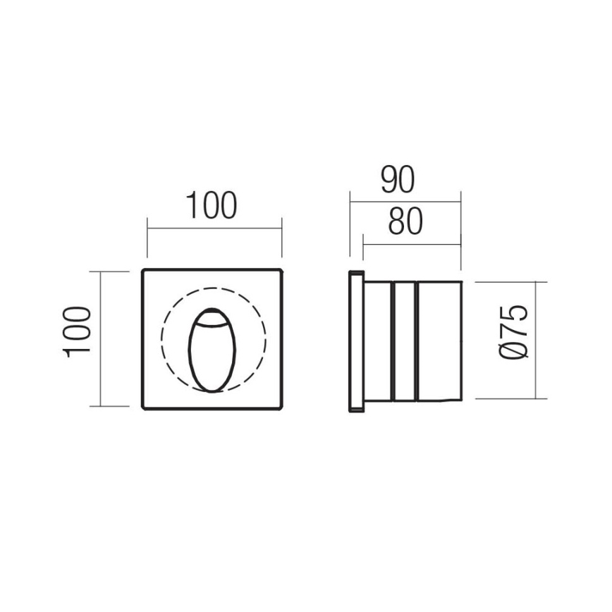 Redo 91199 - LED-Außen-Orientierungsleuchte BAST LED/2,5W/230V 3000K CRI 90 IP65 grau