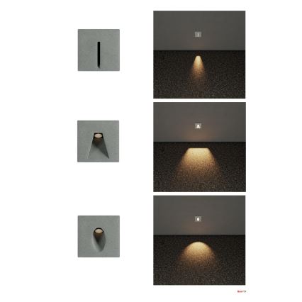 Redo 91200 - LED-Außen-Orientierungsleuchte BAST LED/2,5W/230V 3000K CRI 90 IP65 Anthrazit