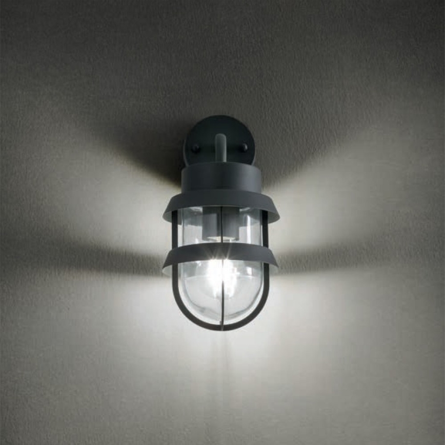 Redo 9498 - Outdoor-Wandleuchte CLAUT 1xE27/42W/230V IP44 anthrazit